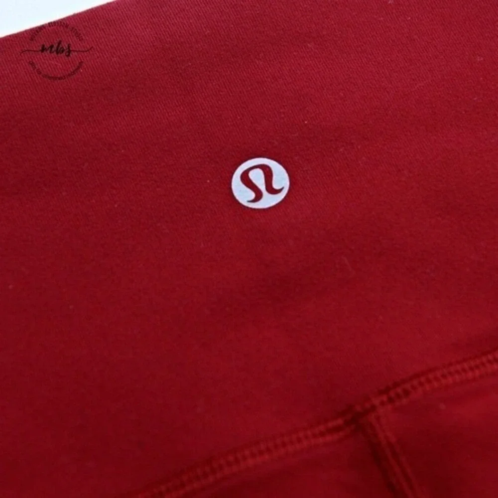 Lululemon‎ High Rise Full Length Fitted Stretch Leggings Red Women 6